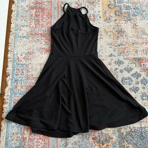 Mossimo black swingy halter neck skater dress flared skirt